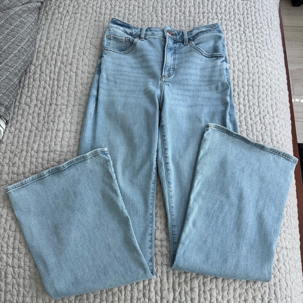 Express Blue Straight Leg Jeans Classic Denim